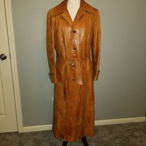 Vintage leather trench coat